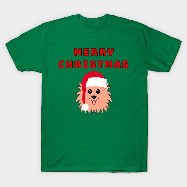 Merry Christmas with Pom T-Shirt by Designs_by_KC